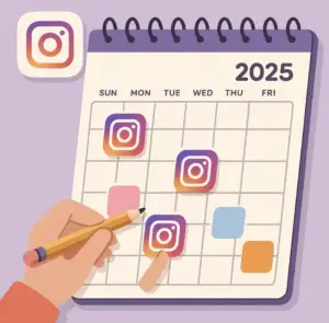 cronograma de postagens no Instagram