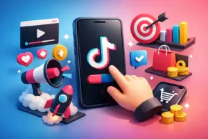 Onde clico pra fazer anúncios no TikTok?