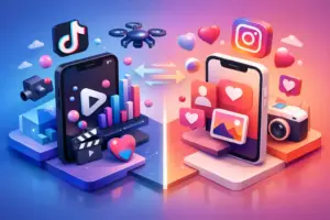 Qual a diferença do TikTok para o Instagram em 2026?