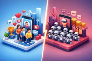 Seguidores reais versus seguidores baratos
