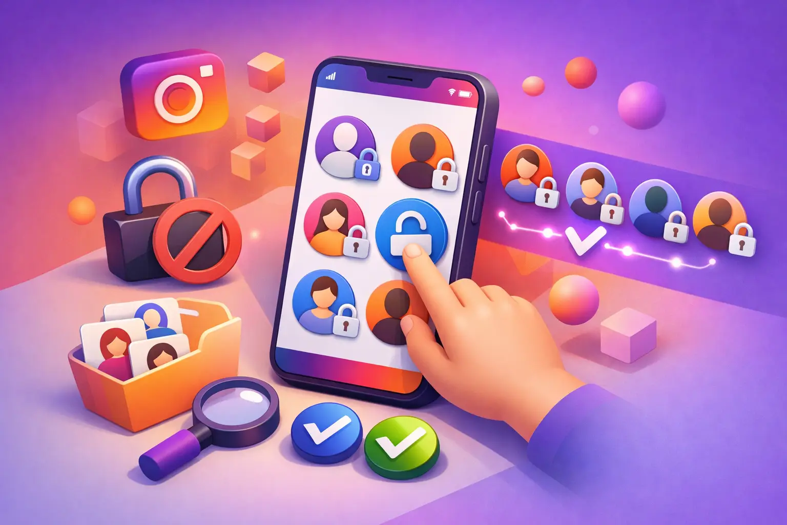 Tem como desbloquear pessoas em massa no Instagram?