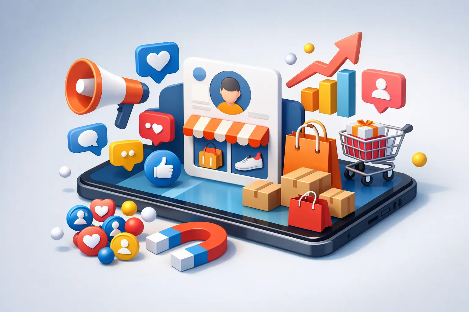 Engajamento para perfil comercial que vende