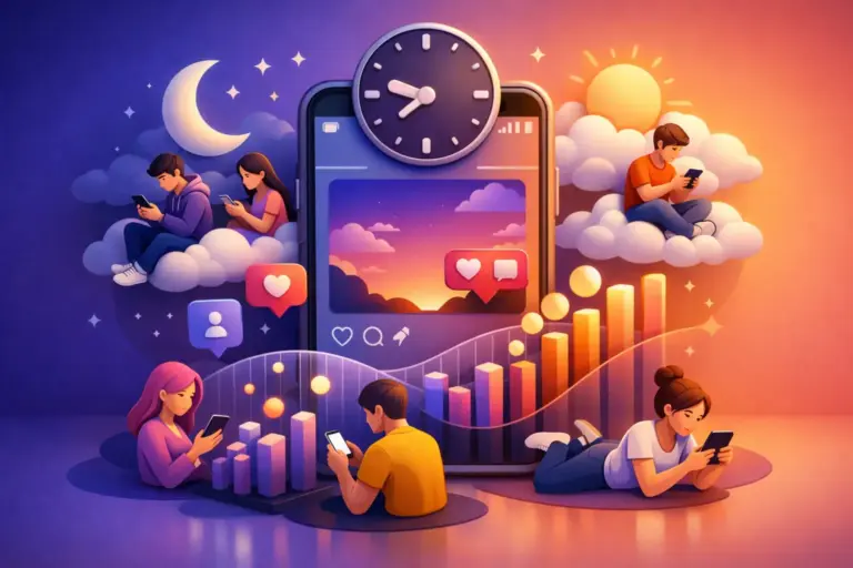 Qual horário tem mais gente online no Instagram? 1 Qual horário tem mais gente online no Instagram?