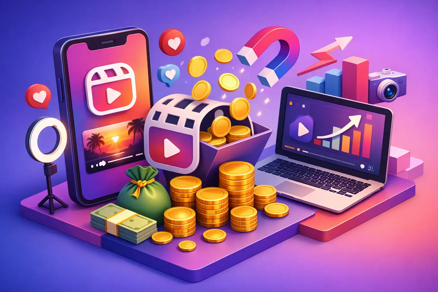 Como monetizar Reels no Instagram em 2026