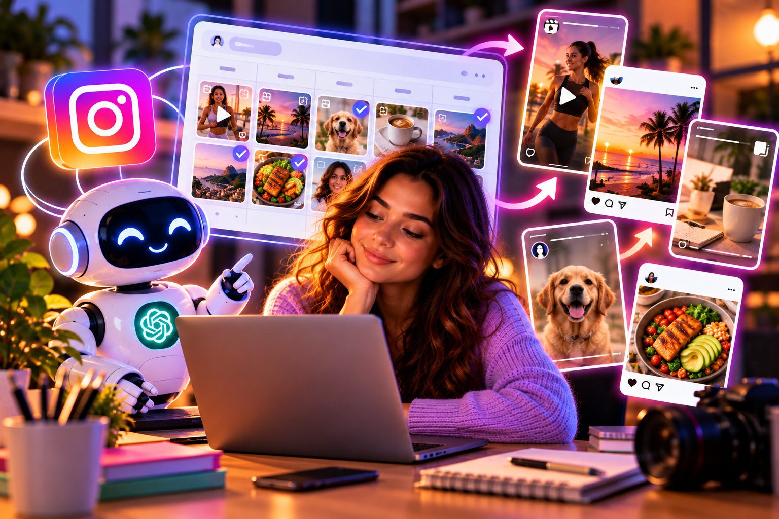 Como usar IA para programar posts no Instagram 2 IA para conteúdo