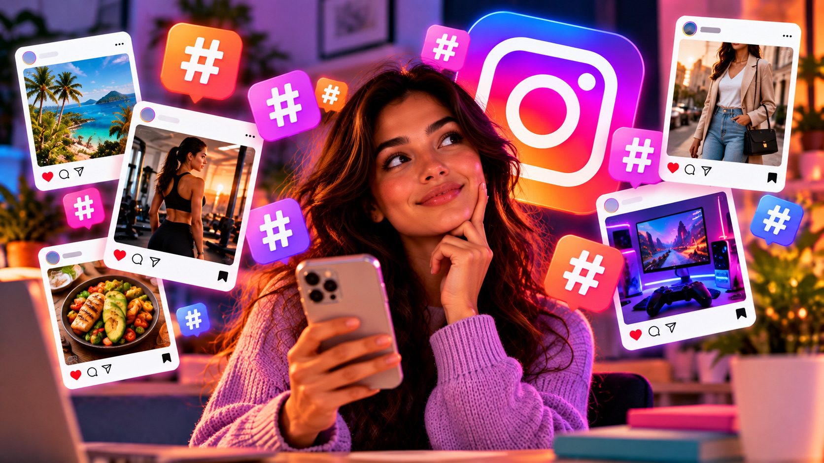 Quais as melhores hashtags para usar no Instagram em 2026? 3 hashtags Instagram