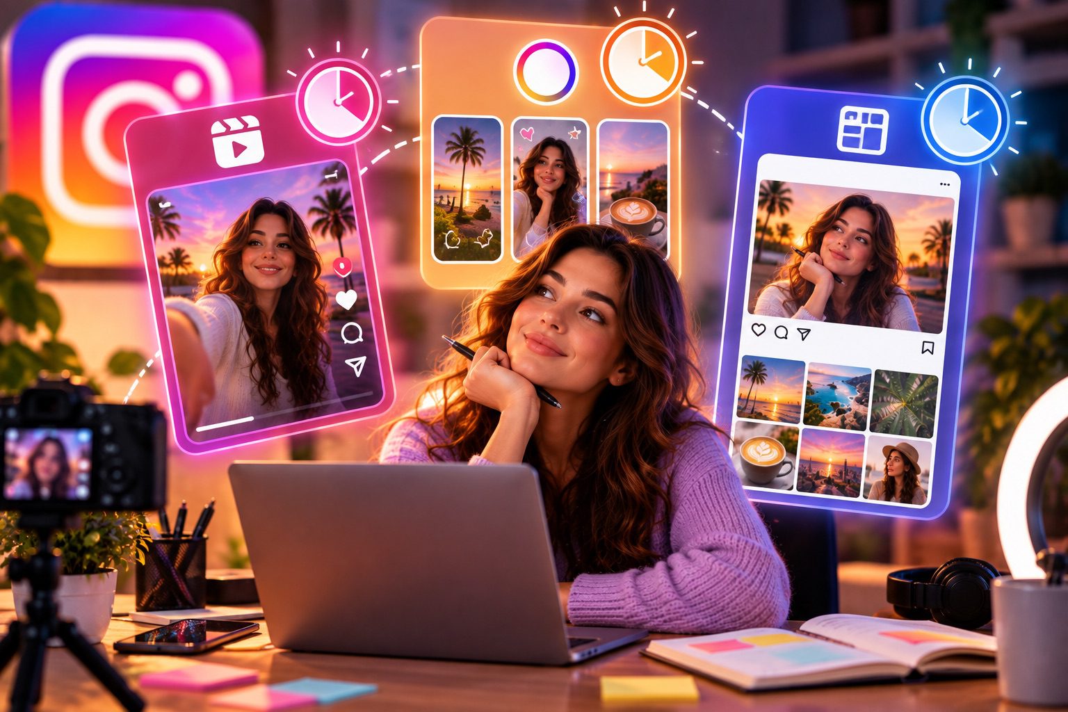 Como separar o tempo entre Reels, Stories e Feed no Instagram 1 organizar conteúdo
